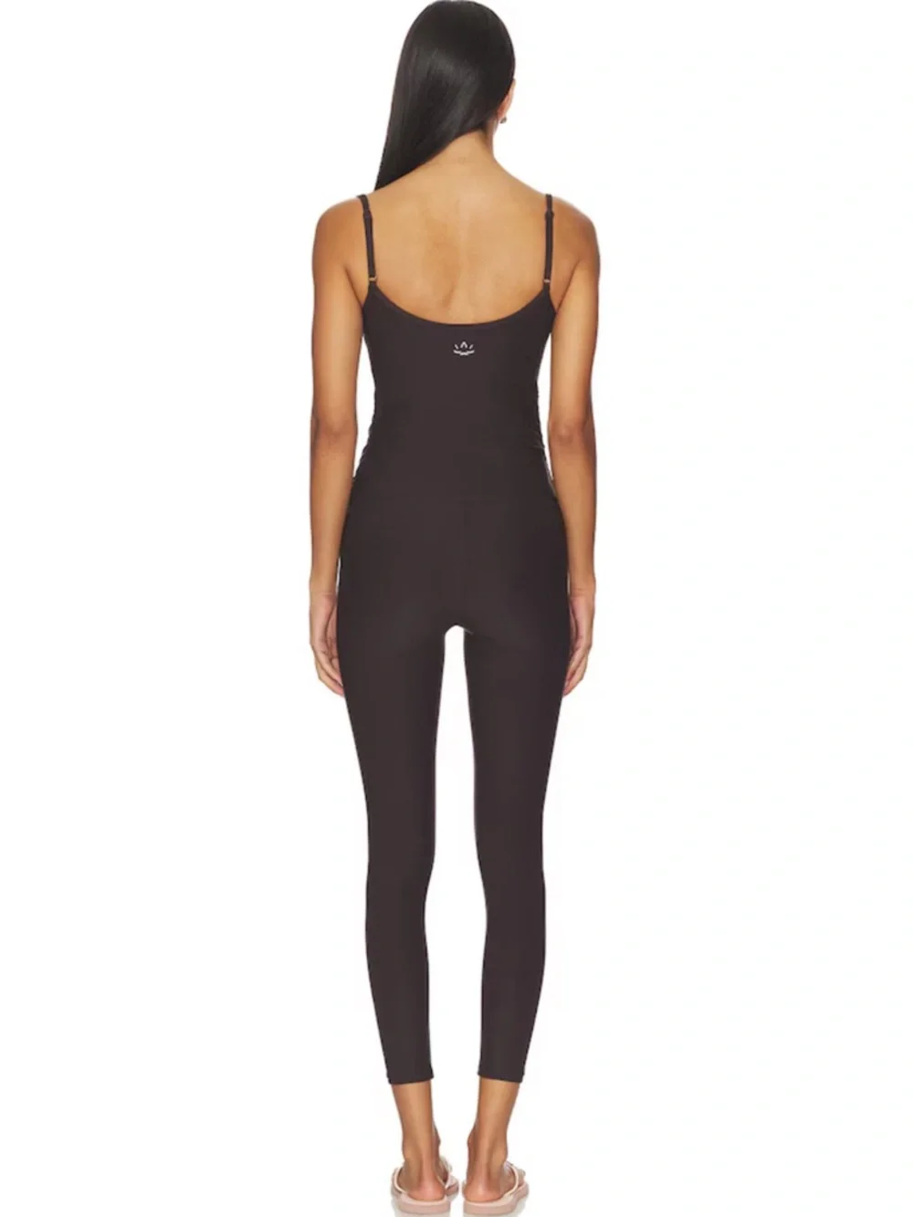 Beyond Yoga Spacedye Up Level Maternity Jumpsuit in Dark Chocolate Heather - Picture 2 of 11